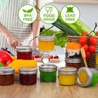 Small Mason Jars  4oz 8 Pack Mini Mason Jars  Canning Jars With 8 Split-type Lid