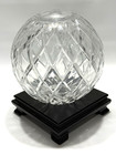 24  Lead Clear Cut Crystal Poland Ball Orb Sphere Globe  Decor Open Bottom 5 5 