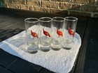 Vintage Wild Turkey Bourbon Whiskey Shot Glasses Set Of 4 Tall 4    Shooters 1997