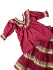 Square Dance Outfit Skirt Blouse Vintage  Prairie Dress Red Square Up Sz Medium