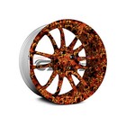 19 x38  Hydrographic Film Hydro Dipping Water Transfer Fire Flame Skull Evil  14