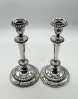 Vintage Friedman Silver Co  10    Silver Plate Candlesticks Pair Candle Holders