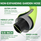 Premium 5 8 Inch Rubber Garden Hose Lightweight Kink Resistant Water Hose