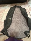 Under Armour Black Medium Backpack Zip Closure Water Resistant Pockets Initials