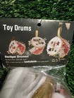 Leewards Toy Drums Red Green Sequin Bead Christmas Ornament Kit Vintage Mcm