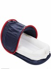 Dockatot Portable Bassinet Navy Blue Red White Adjustable Canopy