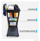 Janitorial Cart 3 Shelves 330 Lbs Capacity 25 Gallon Bag Housekeeping Cleaning
