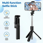 Selfie Stick Tripod With Bluetooth Remote Portable For Iphone Samsung Phones 