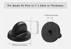 100 Pcs Pvc Rubber Pin Backs Butterfly Clutch Backings Holder Tie Tacks Keepers 
