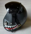Top Gun Maverick Hgu-55 Custom shark fighter Pilot Helmet With Leather Edge Roll