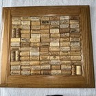 Home Made Wine Cork Board Wall Hangar 17 X 16 5 Inch Oak Frame Trim