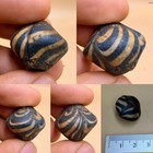 Roman Ancient Blue White Swirl Glass Bead Eye Pattern Trade Bead