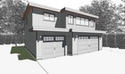 Triple Car   3 Car Garage Plan   Architectural Blueprints - 34 X 27
