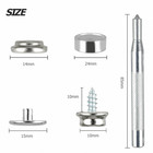 62pcs Stainless Steel Fastener Snap Press Stud Cap Button Marine Boat Canvas Set