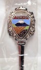 Tokyo Souvenir Nickel Silver Collectible Spoon With Mount Fuji Sakura Emblem