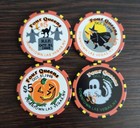  5 Four Queens Casino Las Vegas Halloween 1995 Lot Of 4 Casino Chips