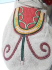 Antique Blackfeet  piegan   Indian Beaded Moccasins W  Red Trade Cloth