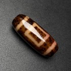 Tibetan Buddhism Agate Heaven Earth Totem Dzi Bead Amulet Necklace Pendant G1483