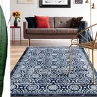 Alfombras Non-skid  non-slip  8x10 Rubber Backing Floral Geometric Low Profil   