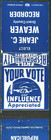 1960s Jeane C Weaver Grant Country Court Recorder Marion Indiana Election Vote