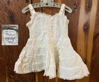 Vtg 50s Toddler Girl Fancy Slip Petticoat Eyelet Lace Full Circle Ruffle Skirt 1