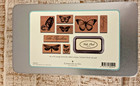 Cavallini   Co Butterflies 8 Piece Rubber Stamp Set W  Black Ink Pad In Tin