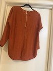 Michael Kors Rust Orange Long-sleeve Tunic Top