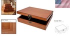 Large Vintage-inspired Wooden Keepsake Box With Velvet Lining   Latch Closure