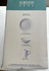 Gibson Home 12 Piece Ceramic Dinnerware Set  Wintercap  white   New In Box