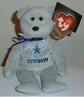 Ty Beanie Baby - Dallas Cowboys Nfl Football Bear 8 5  Stuffed Plush New Mwmts