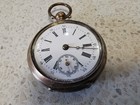 Vintage Swiss Solid Silver Pocket Watch Cylindre