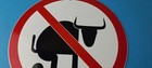 Vintage No Bs Sign - Warning Gas Pump Plate Bull Sh   Porcelain Metal Sign