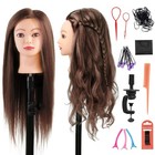 Realistic Mannequin Head With 80  Human Hair - 26 -28  Hairdresser Training Tool
