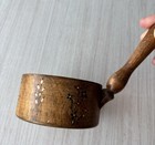 Vintage Shaker Amish Country Cottage Decor Wood Walnut Scoop Hand Painted signed