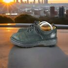 Vtg Timberland Black Leather Work Oxford Shoes Chunky Sole Mens 8 5m Y2k