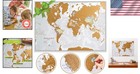 Extra Large 23x33 Scratch The World Travel Map - Educational Gold Foil Design