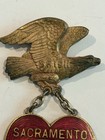 Rare   s f            1911 Sacramento F o e 9 Heart Of Ca  Cloisonn   Lapel Pin     lqqk    