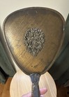 Heavy Vintage Antique Silver Plated Ornate Vanity Hand-held Mirror 13  Floral