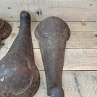 Antique Set Of 4 Cast Iron Vintage Wood coal Stove Legs Feet Or Repurpose