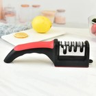 4-stage Kitchen Knife Sharpener Manual Handheld Sharpening Tool Red