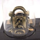 Vintage Edison Stock Ticker Cigar Ashtray W  Glass Dome   Wood Base 8 5   