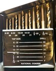 18 Pc Tap   Drill Set Taps  6-32 To 1 2-13 Coarse Thread Unc  In Case