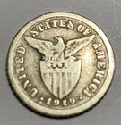 Philippines 1919 _ 10 Centavos -   750 Silver _ 217631