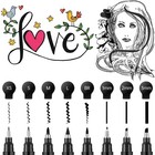 Calligraphy Brush Pen Set  Black Archival Ink For Hand Lettering