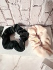 Set Of 2 Chanel Beaute Scrunchies Ivory Black Hair Tie Vip Item Rare  new No Box