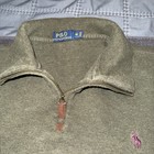 Polo Ralph Lauren French-rib Half-zip Pullover Sweater In Olive Green Size M