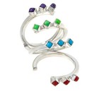 Jay King Sterling Silver 4piece Multicolor Turquoise And Coral Ring Set  Size 7