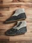 Vintage Victorian Two Toned 4 Button Leather Baby Shoes