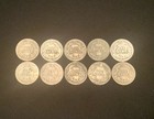 10 Barber Dime Lot -  1 Face Value 90  Silver 