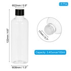 6 Pcs 3 4 Oz 100ml  Plastic Travel Bottles With Screw Cap Clear